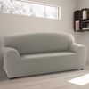 Funda Sofa, Poliéster, Algodón Y Elastano, Gris Claro, 4 Plazas