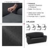 Funda Sofa, Poliéster, Algodón Y Elastano, Gris Oscuro, 2 Plazas