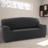 Funda Sofa, Poliéster, Algodón Y Elastano, Gris Oscuro, 2 Plazas