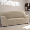 Funda Sofa, Poliéster, Algodón Y Elastano, Beige, 2 Plazas