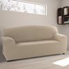 Funda Sofa, Poliéster, Algodón Y Elastano, Beige, 4 Plazas