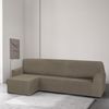 Funda Sofa Chaise Longue, Poliéster, Lino, Brazo Corto Rústica Izq