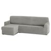 Funda Sofa Chaiselongue, Poliéster, Grisclaro, Brazo Corto Rústica Izq