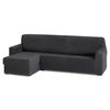 Funda Sofa Chaiselongue, Poliéster, Grisoscuro, Brazo Corto Rústica Iz