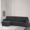 Funda Sofa Chaiselongue, Poliéster, Grisoscuro, Brazo Corto Rústica Iz