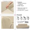 Funda De Sofa Niagara, Poliéster Y Algodón, Beige, 3 Plazas