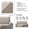 Cubre Sofa Acolchado, Reversible, Beige Y Crudo, 4 Plazas