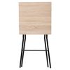 Mesa Alta De Bar, Plegable, Acero Y Mdf, 60x60x103 Cm, Natural