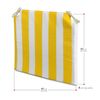 Pack De 4 Cojines Para Sillas, 40 X 40 X 4 Cm, Funda Lavable, Amarillo