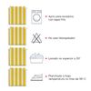 Pack De 4 Cojines Para Sillas, 40 X 40 X 4 Cm, Funda Lavable, Amarillo