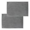 Pack 2 Alfombrillas De Baño, Poliéster Suave Y Cómodo, 40x60 Cm, Gris