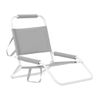 Silla De Playa Plegable, Metal, Asas, Acolchada, 48x63x52 Cm, Gris