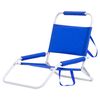 Silla De Playa Plegable, Metal, Asas, Acolchada, 48x63x52 Cm, Azul