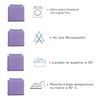 Pack 4 Cojines Para Sillas, 40x40x4 Cm, Funda Lavable, Morado