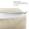 Puff Cuadrado, Funda Lavable, Relleno De Espuma, 40x40x40 Cm, Beige