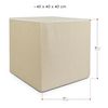 Puff Cuadrado, Funda Lavable, Relleno De Espuma, 40x40x40 Cm, Beige