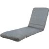 Pack 2 Cojin Tumbona Exterior, 180x50x6 Cm, Funda Lavable, Gris