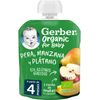 Gerber Pouch Organic Pera, Manzana, Plátano 90 Gr