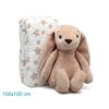 Kiokids Peluche Conejo Marron Con Mantita