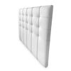 Cabecero 145 X 120 Cm Venecia Acolchado, Tapizado Premium En Polipiel De Alta Gama, Blanco