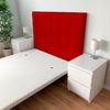 Cabecero 115 X 120 Cm Venecia Acolchado, Tapizado Premium En Polipiel De Alta Gama, Rojo