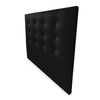 Cabecero 90 X 120 Cm Madrid Acolchado, Tapizado Premium En Polipiel De Alta Gama, Negro