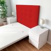 Cabecero 90 X 120 Cm Madrid Acolchado, Tapizado Premium En Polipiel De Alta Gama, Rojo