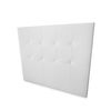 Cabecero 100 X 120 Cm Oporto Acolchado, Tapizado Premium En Polipiel De Alta Gama, Blanco