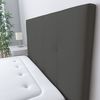 Cabecero 90 X 120 Cm Oporto Acolchado, Tapizado Premium En Polipiel De Alta Gama, Gris