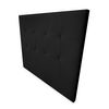 Cabecero 90 X 120 Cm Oporto Acolchado, Tapizado Premium En Polipiel De Alta Gama, Negro