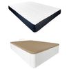 Pack Colchón Viscoelástico Juno + Canapé Madera Abatible Con Montaje Incluido | Color Blanco 105 X 190