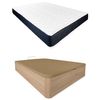 Pack Colchón Viscoelástico Juno + Canapé Madera Abatible Con Montaje Incluido | Color Cambria 150 X 190