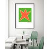 Cuadro Enmarcado Agatha Ruiz De La Prada Estrella Verde 50x70cm