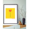 Póster Agatha Ruiz De La Prada Tulipán Fondo Amarillo 70x100cm