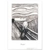 Cuadro Aluminio Edvard Munch 50x70cm El Grito Blanco Y Negro