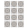 Azulejos Adhesivos Gris 10x10cm Pack De 72 Baldosín Estilo Oriental