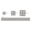 Azulejos Adhesivos Gris 15x15cm Pack De 48 Azulejo Oriental Floreada