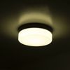 Forlight Giro - Plafón De Techo Led Para Baño Con Ip44 Con Luz Regulable Cálida 3000k Y Neutra 4000k. Color Negro