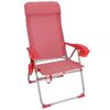 Silla Plegable Rojo Naranja 5 Posiciones 113 X 60 X 59 Cm