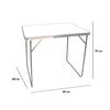 Mesa De Camping Plegable Blanco 70x80x60 Cm