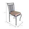 Silla De Jardã­n Chillvert Tivoli Acero 40,5x50,5x89 Cm Apilable Negra Con Cojã­n