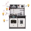 Cocina Infantil de Madera Little Kitchen Outdoor Toys 65x30x93 cm Blanca  con Accesorios Luces y Sonidos — PoolFunStore