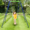 Columpio Infantil Para Jardín + 3 Años Juego Para Niños De Metal Outdoor Toys 142x142x180 Cm Carga Hasta 45 Kg