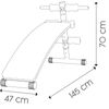 Banco De Abdominales Y Musculación Keboo Fitness Serie 300 Y Con 5 Posiciones 145x47x70 Cm