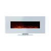 Chimenea Eléctrica De Pared Empotrable Para Interior 1600w Kekai Alaska 128x26x61 Cm Con Simulación De Fuego 2 Niveles De Potencia Con Mando