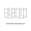 Estantería Metálica En Esquina Galvanizada En Kit Catter House Max Pro 70x40x180 Cm Con 5 Baldas Ajustables Soporta Hasta 875 Kg