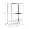 Estantería Metálica Galvanizada Catter House Nils Solid 90 - 70x30x90 Cm Con 3 Baldas De Acero Galvanizado Soporta Hasta 150 Kg