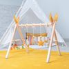 Gimnasio Para Bebé Montessori Robincool Hanger 60x44x57 Cm Madera Ecológica | Gimnasio De Actividades | Arco De Juego Multicolor | Patas Antideslizantes