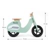 Scooter Retro Moto Infantil De Madera Ecológica Montessori Robincool Motorbike 73x27x51 Cm Correpasillos Sin Pedales  | Ruedas Hinchables | Sillín Regulable | Color Verde Mint | Certificado Ce Y En71