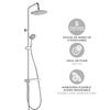 Columna De Ducha Sin Grifo K2o Chillout Bay 96,5cm De Acero Inoxidable Con Rociador, Repisa Y Ducha De Mano Con 5 Posiciones